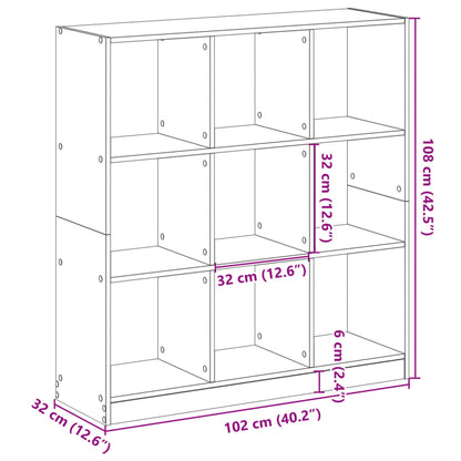 Bücherregal Sonoma-Eiche 102x32x108 cm Holzwerkstoff