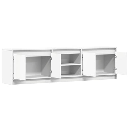 TV-Schrank mit LED-Beleuchtung Weiß 180x34x50 cm Holzwerkstoff