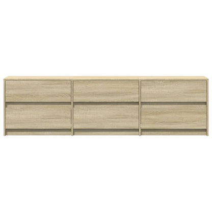 TV-Schrank mit LED-Beleuchtung Sonoma-Eiche 180x34x50 cm