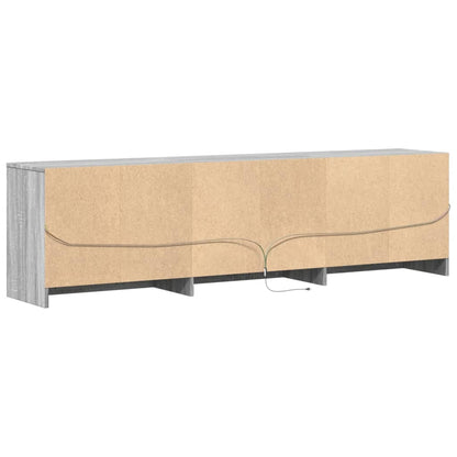 TV-Schrank mit LED-Beleuchtung Grau Sonoma 180x34x50 cm