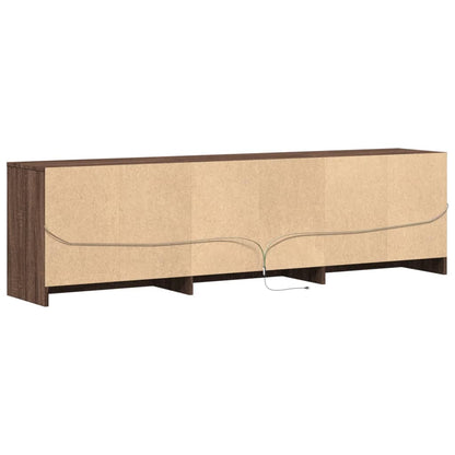 TV-Schrank mit LED-Beleuchtung Braun Eichen-Optik 180x34x50 cm