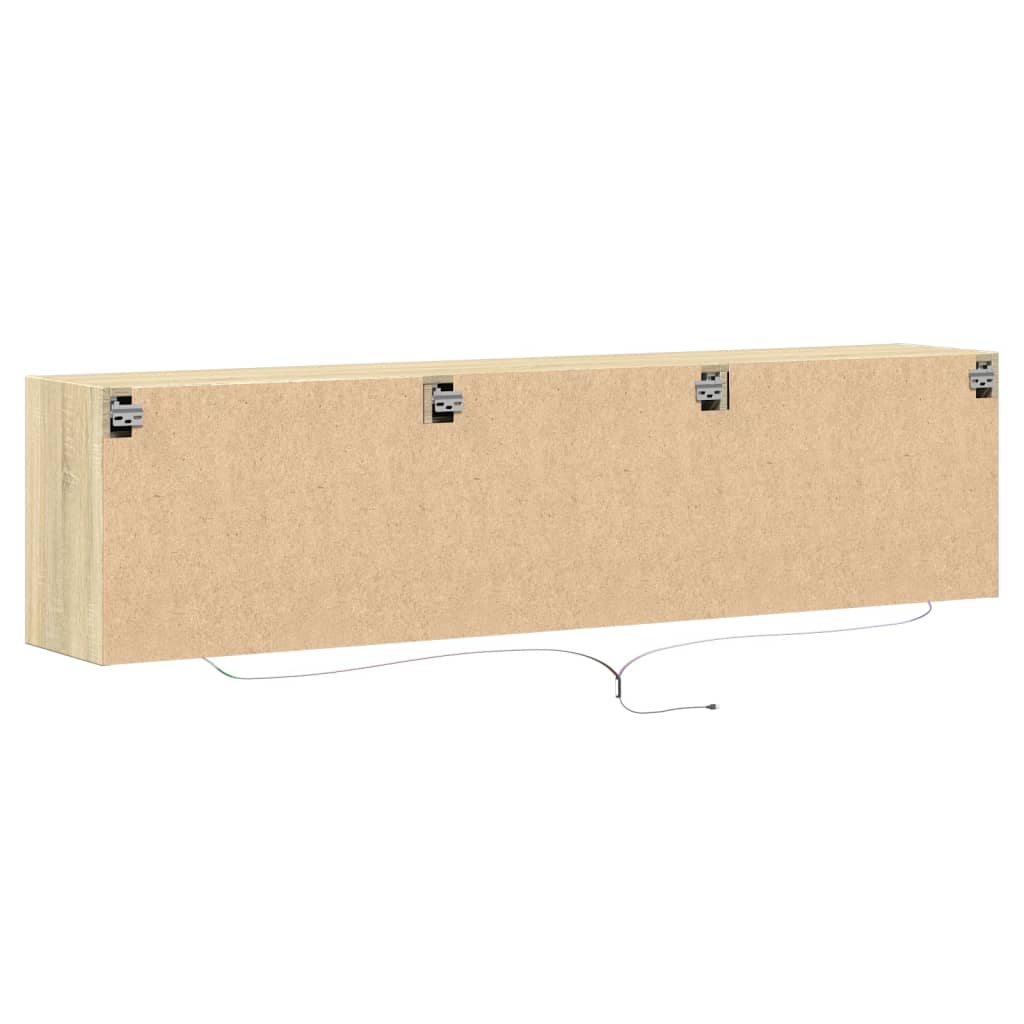 TV-Wandschrank mit LED Sonoma-Eiche 180x31x45 cm