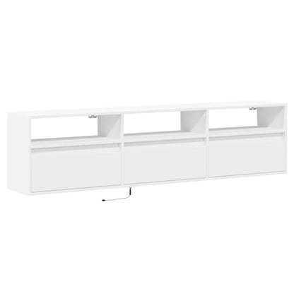 TV-Wandschrank mit LED Weiß 180x31x45 cm