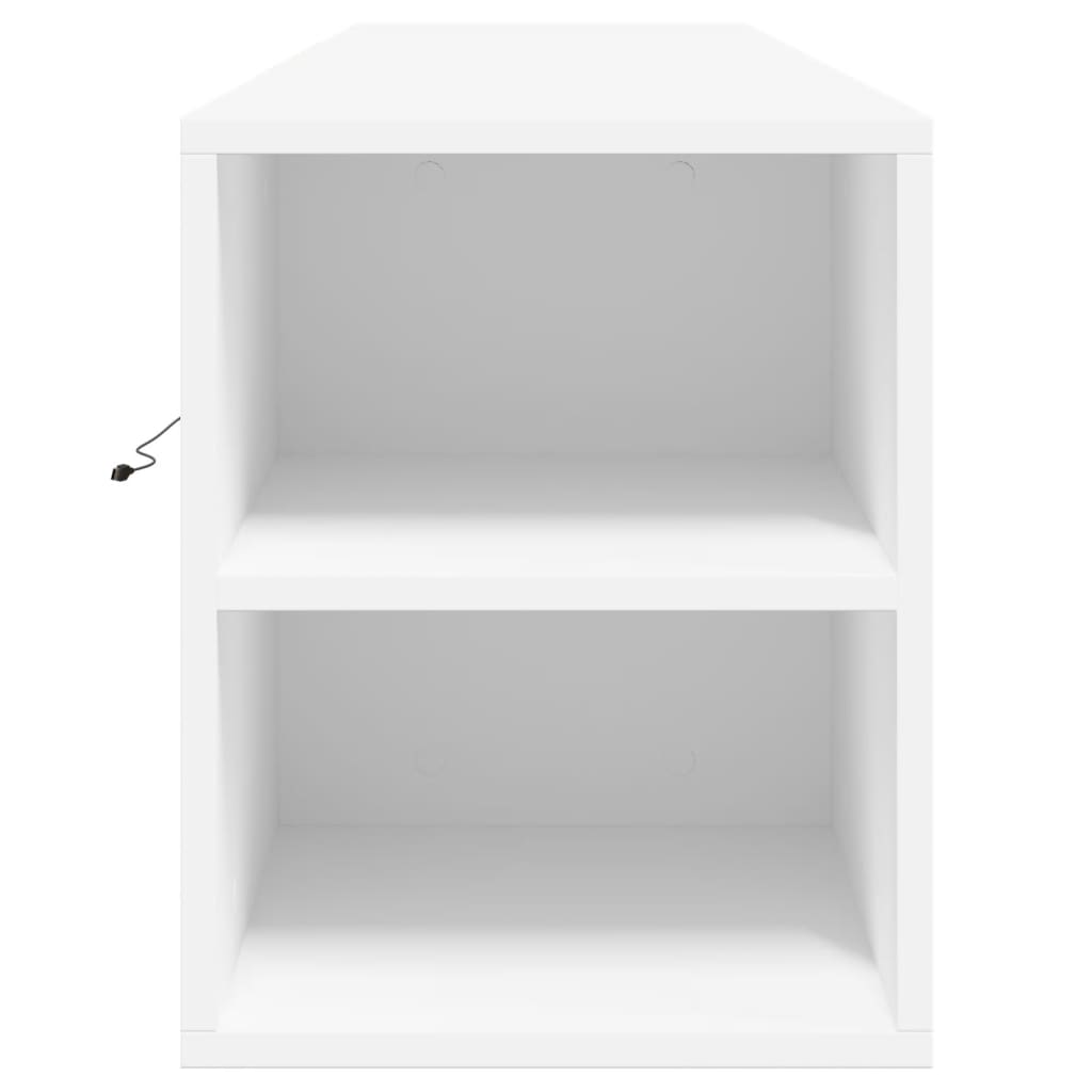 TV-Wandschrank mit LED-Beleuchtung Weiß 180x31x39,5 cm