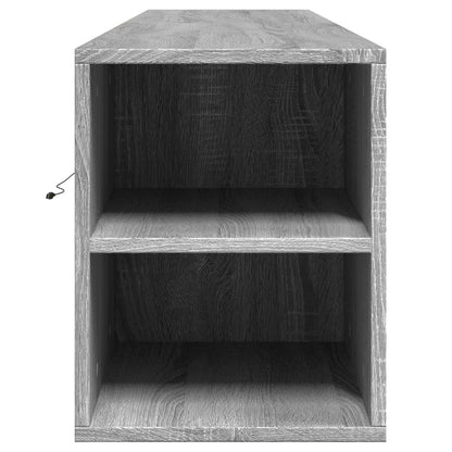 TV-Wandschrank mit LED-Beleuchtung Grau Sonoma 180x31x39,5 cm