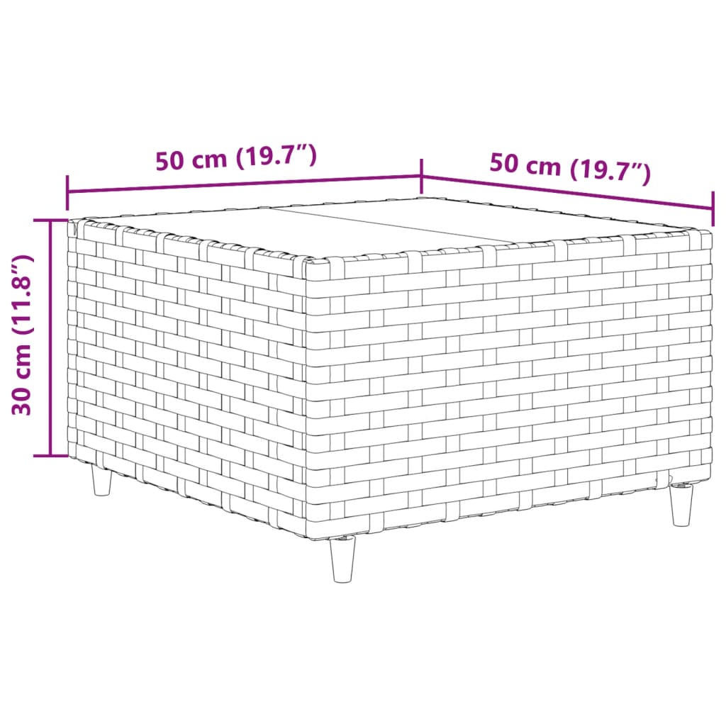 9-tlg. Garten-Lounge-Set mit Kissen Braun Poly Rattan