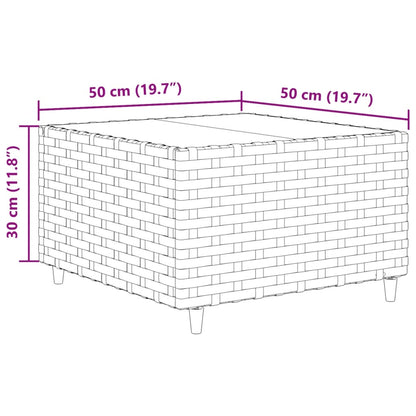 9-tlg. Garten-Lounge-Set mit Kissen Braun Poly Rattan