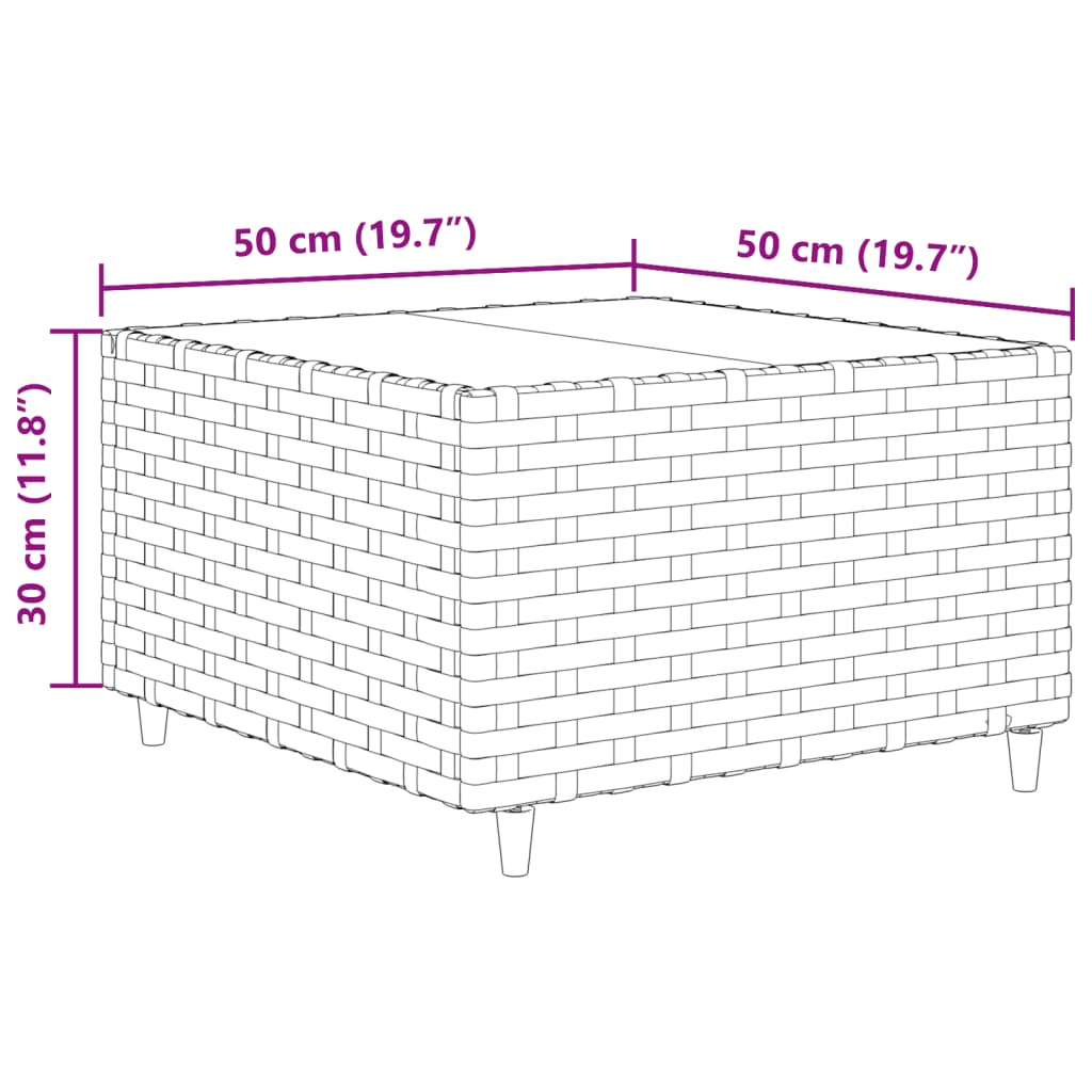 9-tlg. Garten-Lounge-Set mit Kissen Grau Poly Rattan