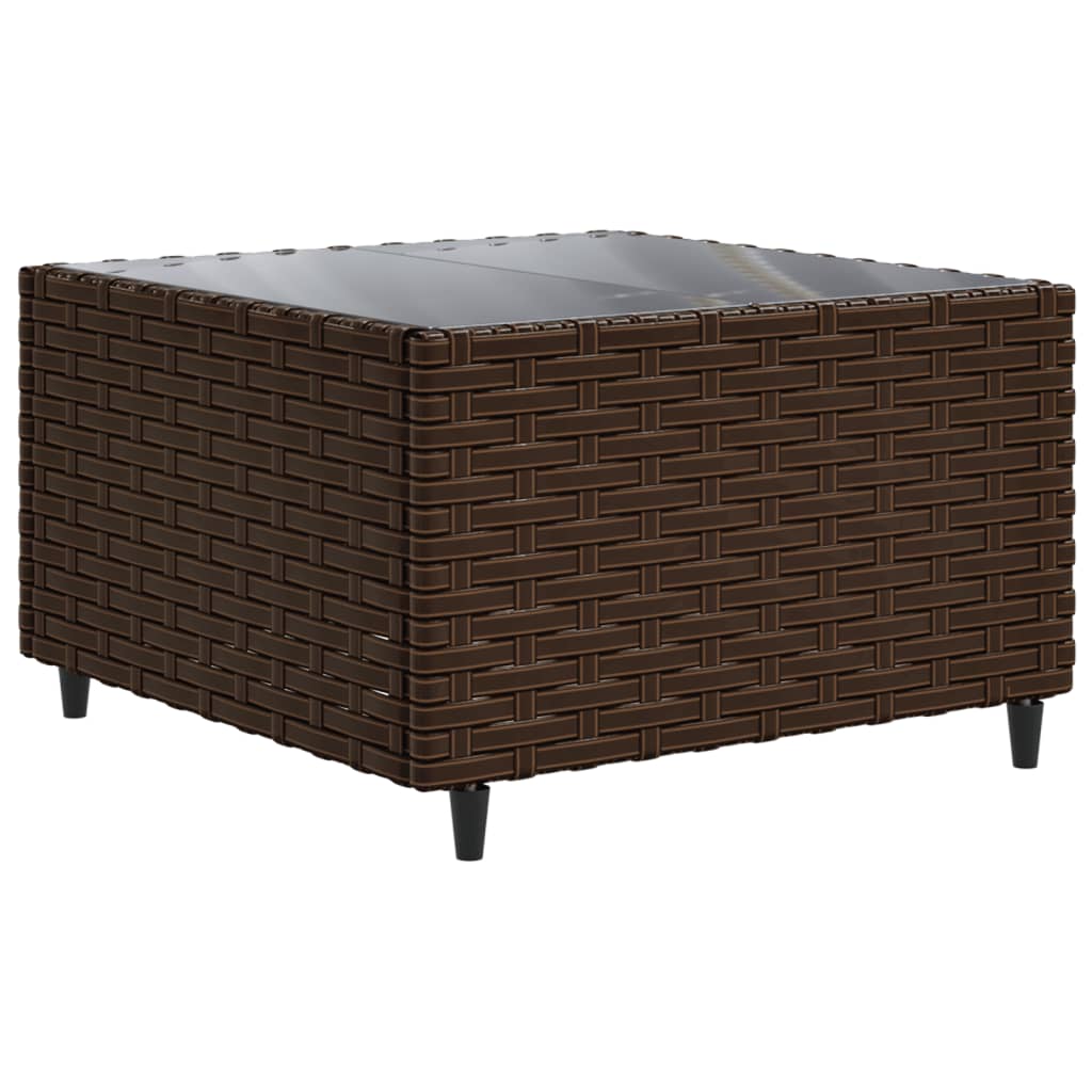 11-tlg. Garten-Lounge-Set mit Kissen Braun Poly Rattan