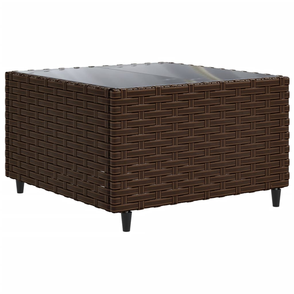 11-tlg. Garten-Sofagarnitur mit Kissen Braun Poly Rattan