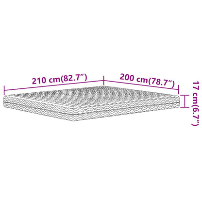 Schaumstoffmatratze Weiß 200x210 cm Härtegrad H2 H3