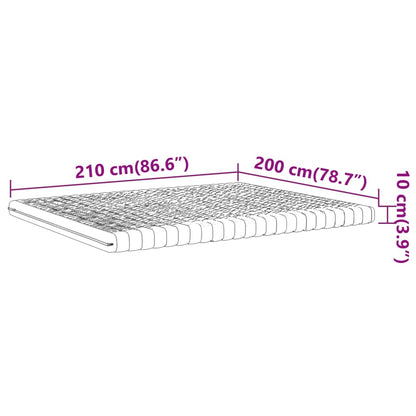 Schaumstoffmatratze Weiß 200x210 cm 7-Zonen Härtegrad 20 ILD