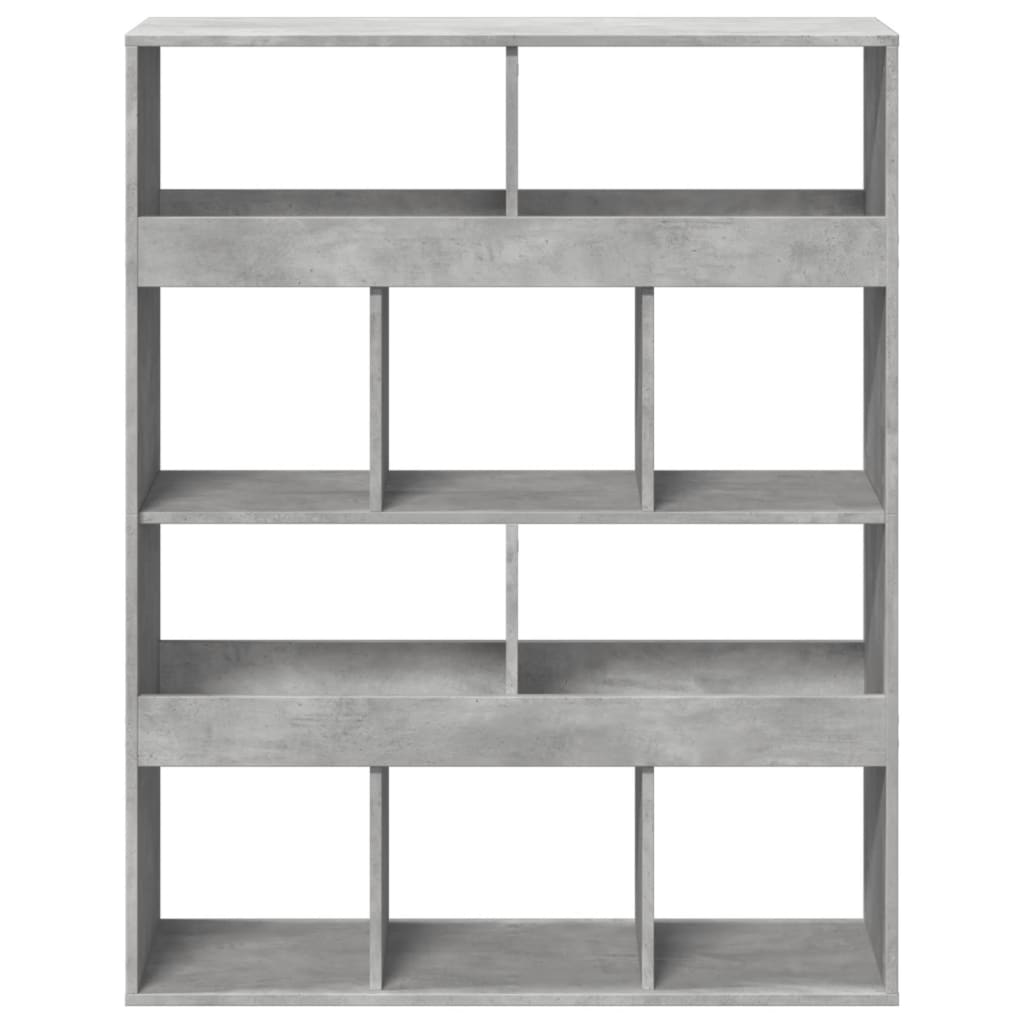 Bücherregal Betongrau 100x33x125,5 cm Holzwerkstoff