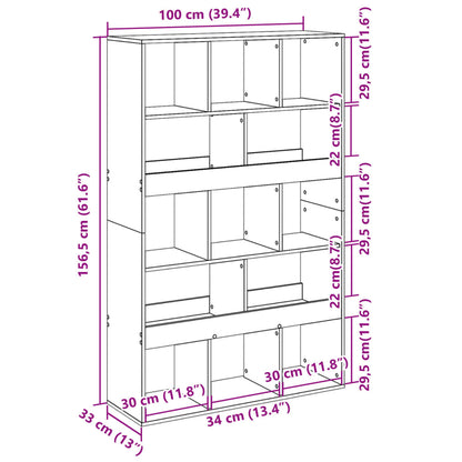 Bücherregal Weiß 100x33x156,5 cm Holzwerkstoff