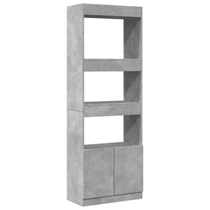 Highboard 63x33x180 cm Betongrau Holzwerkstoff