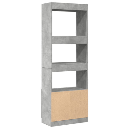 Highboard 63x33x180 cm Betongrau Holzwerkstoff