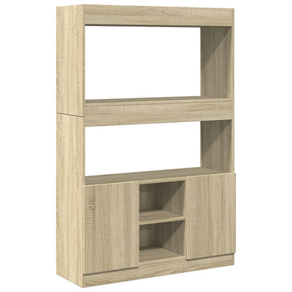 Highboard Sonoma-Eiche 92x33x140 cm Holzwerkstoff