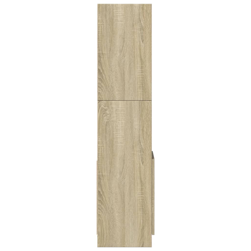 Highboard Sonoma-Eiche 92x33x140 cm Holzwerkstoff