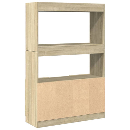 Highboard Sonoma-Eiche 92x33x140 cm Holzwerkstoff