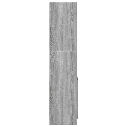 Highboard Grau Sonoma 92x33x140 cm Holzwerkstoff