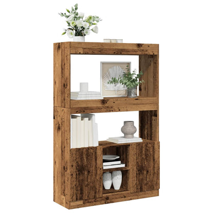 Highboard Altholz-Optik 92x33x140 cm Holzwerkstoff