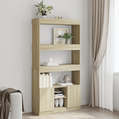 Highboard Sonoma-Eiche 92x33x180 cm Holzwerkstoff