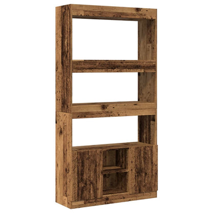 Highboard Altholz-Optik 92x33x180 cm Holzwerkstoff