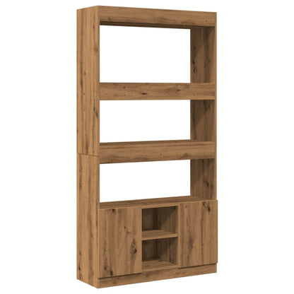 Highboard Artisan-Eiche 92x33x180 cm Holzwerkstoff