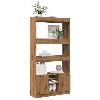 Highboard Artisan-Eiche 92x33x180 cm Holzwerkstoff