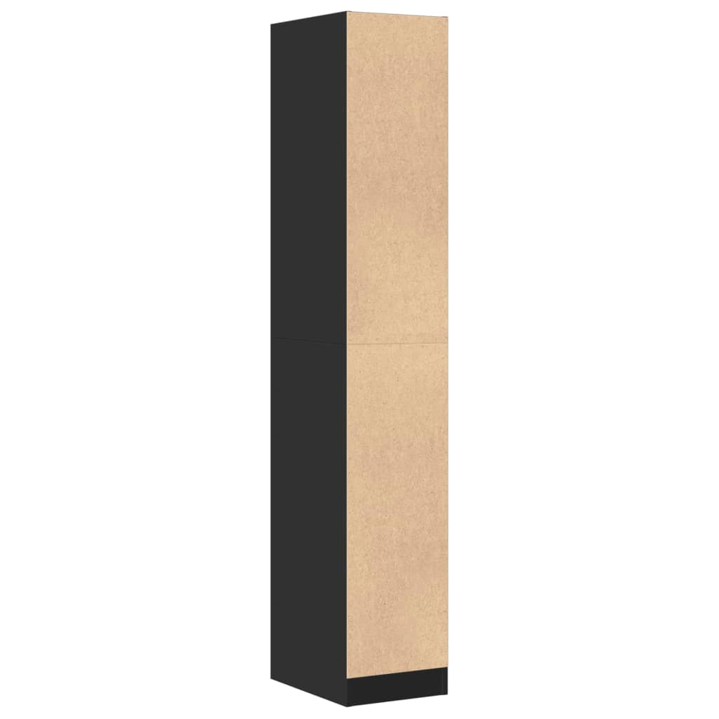 Apothekerschrank Schwarz 30x41x174,5 cm Holzwerkstoff