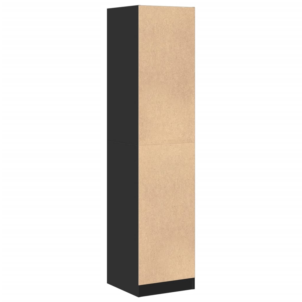 Apothekerschrank Schwarz 40x41x174,5 cm Holzwerkstoff