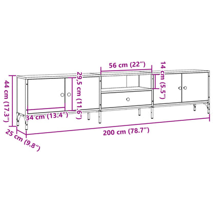 TV-Schrank mit Schublade Artisan-Eiche 200x25x44 cm