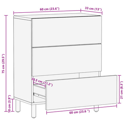 Sideboard Schwarz 60x33x75 cm Holzwerkstoff