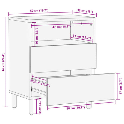 Nachttisch Schwarz 50x33x62 cm Holzwerkstoff