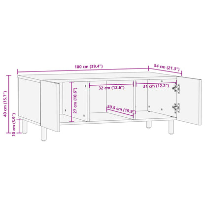 Couchtisch Schwarz 100x54x40 cm Holzwerkstoff