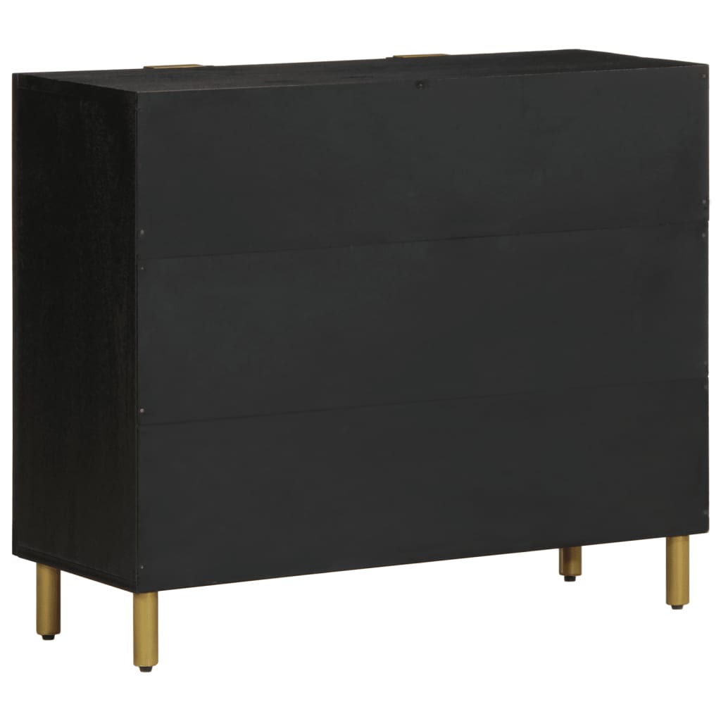 Sideboard Schwarz 90x35x75 cm Holzwerkstoff