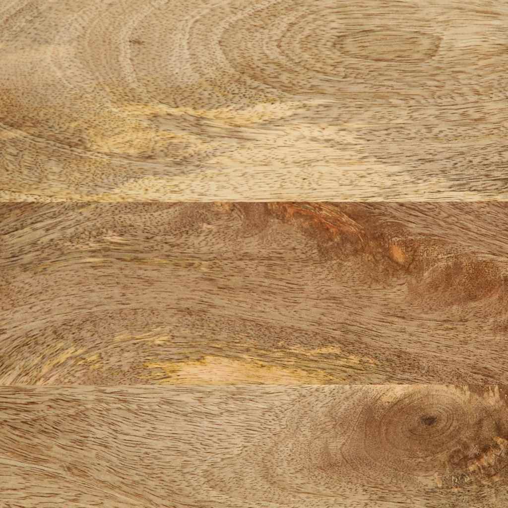 Couchtisch Schwarz 80x54x40 cm Raues Mangoholz