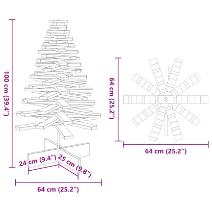 Weihnachtsbaum zum Schmücken Weiß 100 cm Massivholz Kiefer