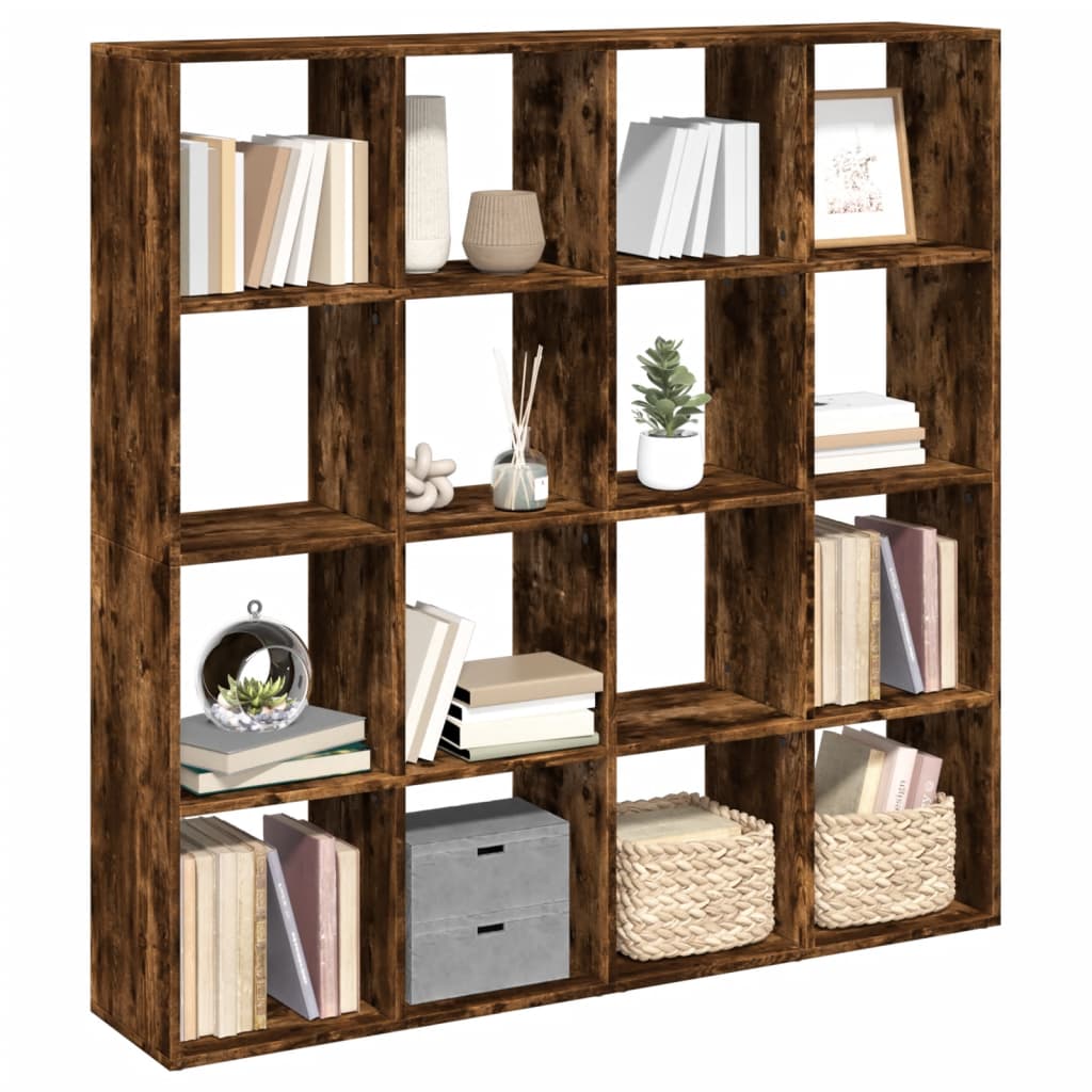 Bücherregal Räuchereiche 137,5x29x137,5 cm Holzwerkstoff