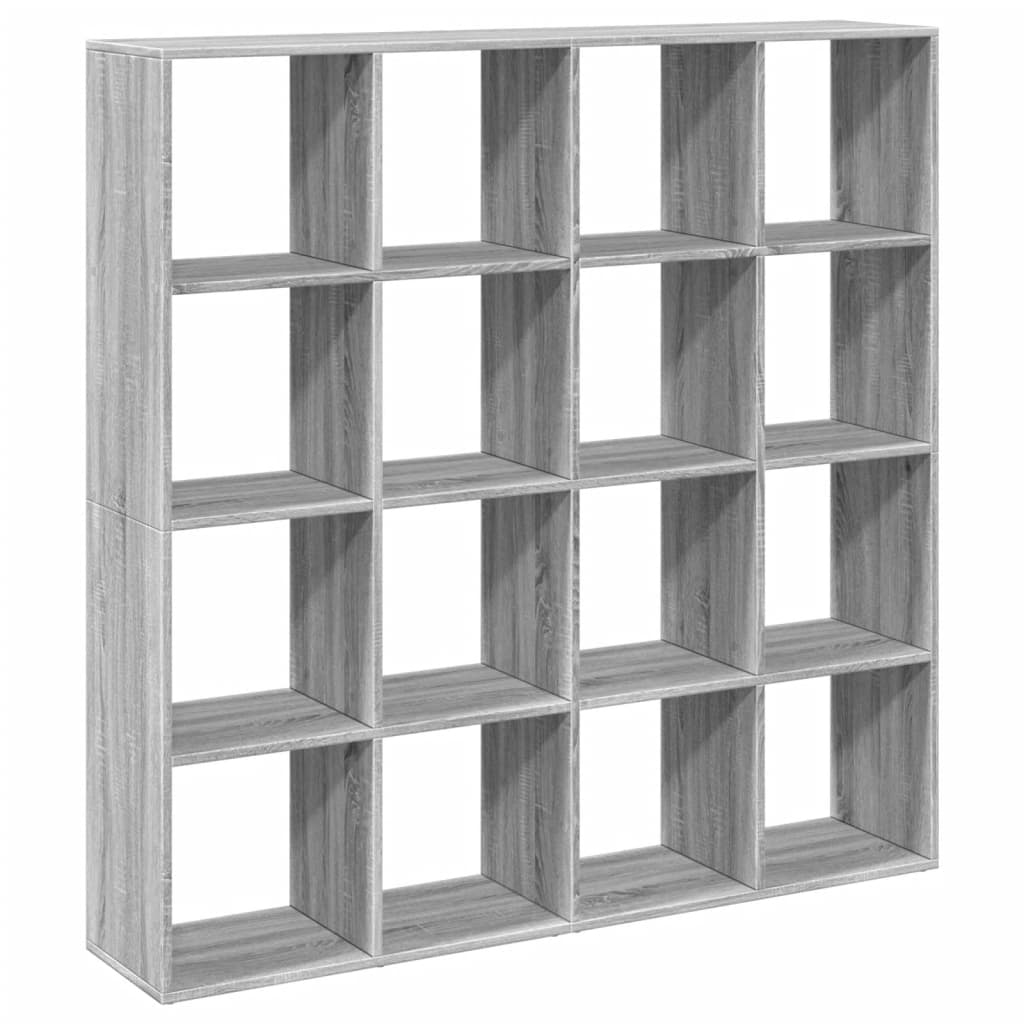 Bücherregal Grau Sonoma 137,5x29x137,5 cm Holzwerkstoff