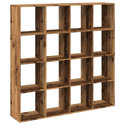 Bücherregal Altholz-Optik 137,5x29x137,5 cm Holzwerkstoff