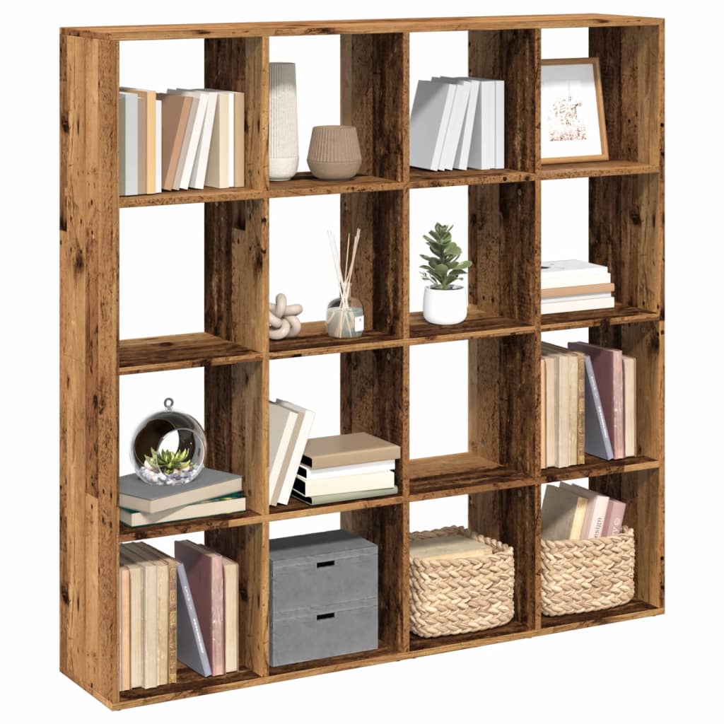 Bücherregal Altholz-Optik 137,5x29x137,5 cm Holzwerkstoff