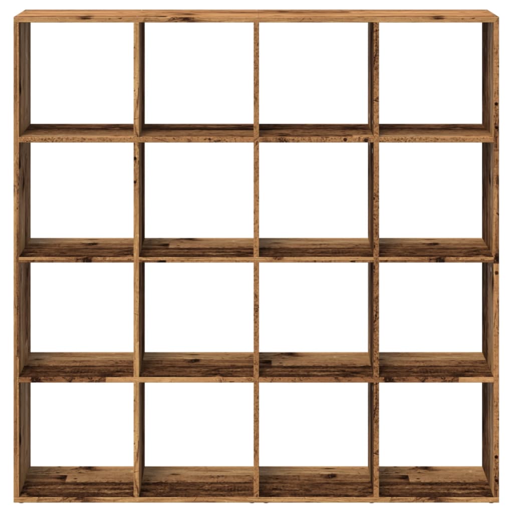 Bücherregal Altholz-Optik 137,5x29x137,5 cm Holzwerkstoff