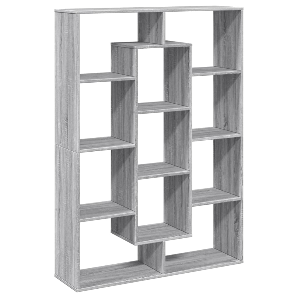 Bücherregal Grau Sonoma 102x29x143 cm Holzwerkstoff