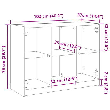 Sideboard Artisan-Eiche 102x37x75,5 cm Holzwerkstoff