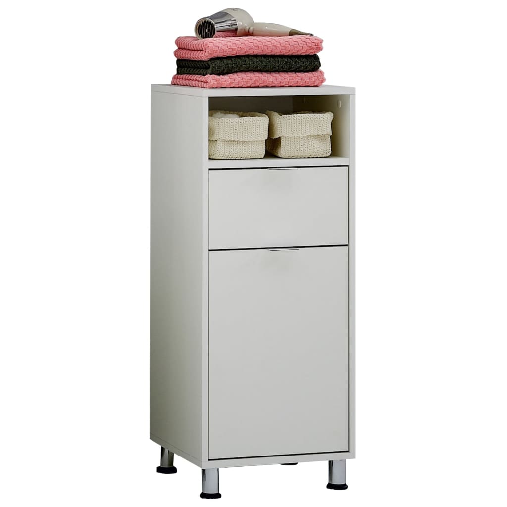 FMD Badezimmerschrank 36,7x32,9x90,4 cm Weiß