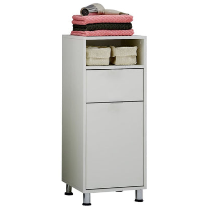 FMD Badezimmerschrank 36,7x32,9x90,4 cm Weiß