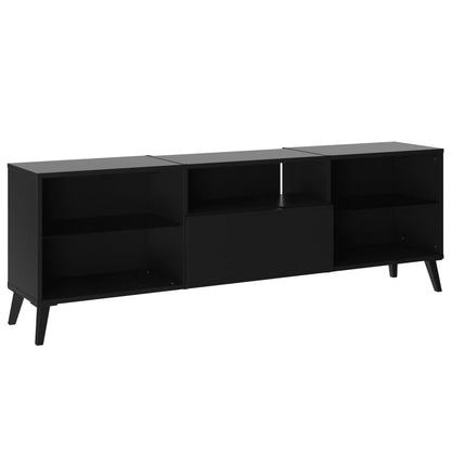FMD TV cabinet 153.5x31.7x52 cm black