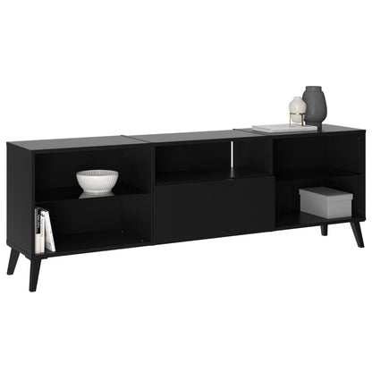 FMD TV cabinet 153.5x31.7x52 cm black