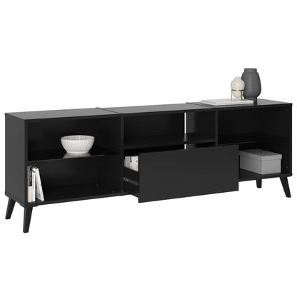FMD TV cabinet 153.5x31.7x52 cm black